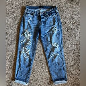 Judy Blue Crop Boyfriend Fit Jeans